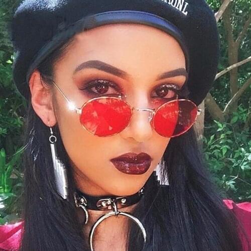 Vintage Round Sunglasses Women/Man Ocean Color Lens Mirror Sunglasses Female Brand Design Metal Frame Circle Glasses Oculos