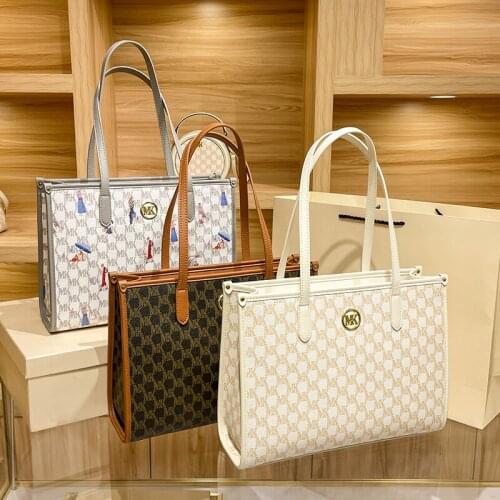 MK High Quality Big Capacity Tote Bag Leather Handbags Bags Luxury Designer Ladies Shoulder Crossbody with Coin Purse