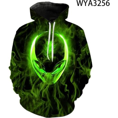 Spring And Autumn Alien Hoodies Sweatshirt 3D Printed Men Women Children Fashion Boy Girl Kids Pullover Streetwear Coat Tops