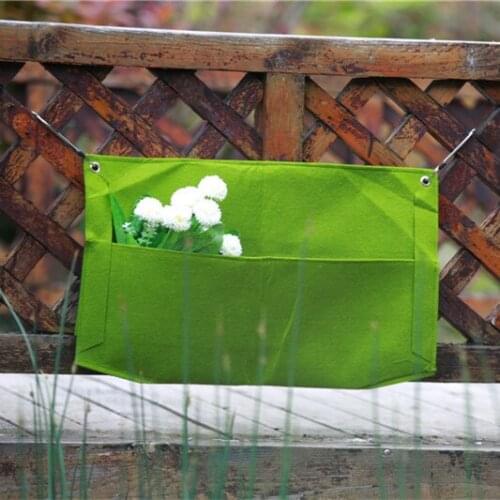 Waterproof New Style Vertical Garden Wall-mounted Polyester Living Indoor Wall Planter Hanging Grow Bags