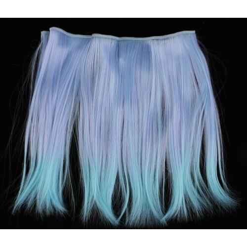 Prettyia 25*100cm Hair Gradient Purple Wig for 1/3 1/4 1/6 BJD Dolls