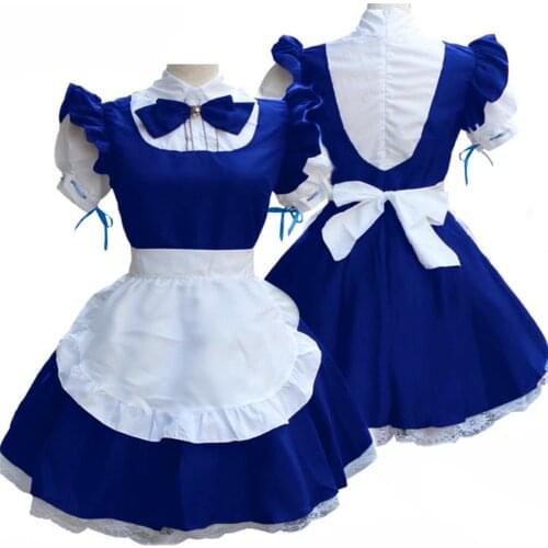 2021 Lingerie Maid Cosplay Lolita Collection Costume Sexy Women Headwear Apron Fake Collar Temptation Bowknot Dress Dropshipping