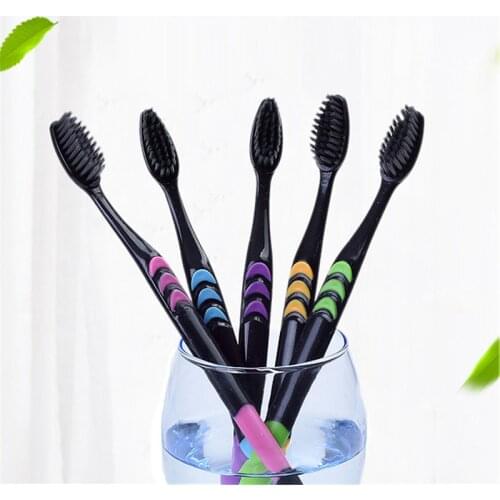 10 Pcs Toothbrush Ultra Soft Family Set Toothbrush Bamboo Charcoal Nano Tooth Brush Adult Dental Oral Care Hygiene Teeth Brush