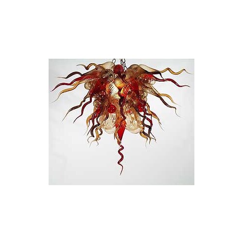 100% Mouth Blown Flower New Arrival Party Art Decoration Blown Glass Modern LED Chandeliers