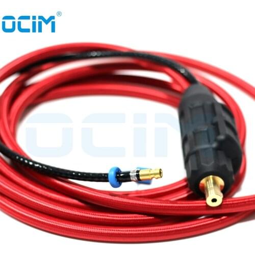 4M Red Soft Tig Welding Cable For WP9 WP17 Torch With Euro Connector