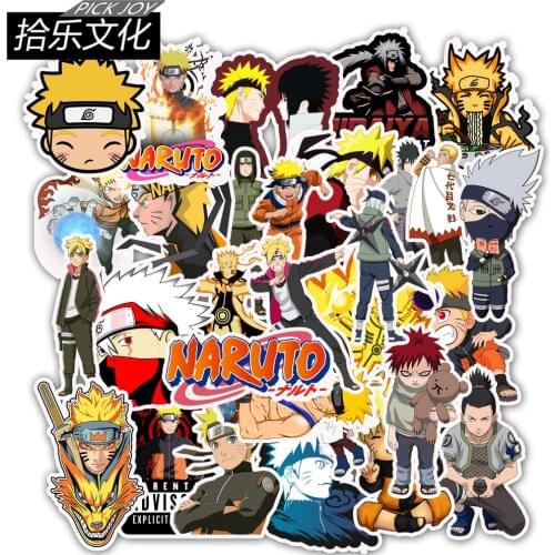50 PCS/lot Anime Naruto Cartoon Decal Sticker For Laptop Skateboard Luggage Car Bicycle Backpack Pegatinas Toy Stickers