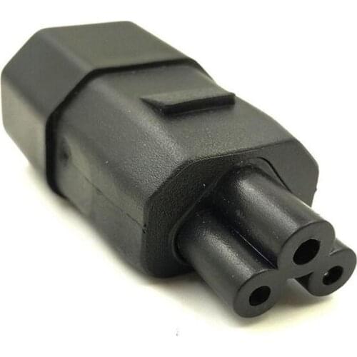 LBSC 3 Prong Plug Adapter, IEC 320 C14 3 Pin Male To C5 Female Receptacle Laptop Printer Power Adatper Connector Converter (C5)