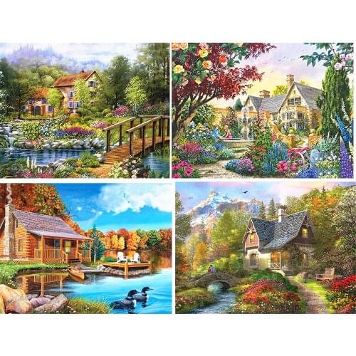 DIY new product 5D diamond painting house full square/round diamond art embroidery cross stitch landscape home decoration