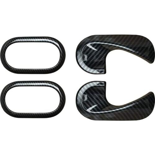 Car Carbon Fiber Interior Door Handle Decorative for Benz Smart 453 Fortwo Forfour 2015-2020 Accessories
