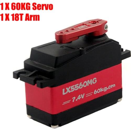Free shipping 60kg Rc Servo with 18T Arm SSG metal gear Digital HV 7.4V Servo Motor for 1/5 Redcat HPI Baja RC Car servo Robot