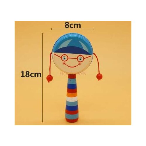 Newborn baby toys rattle wooden toys 0-6-12 months can bite sheepskin traditional toys boy