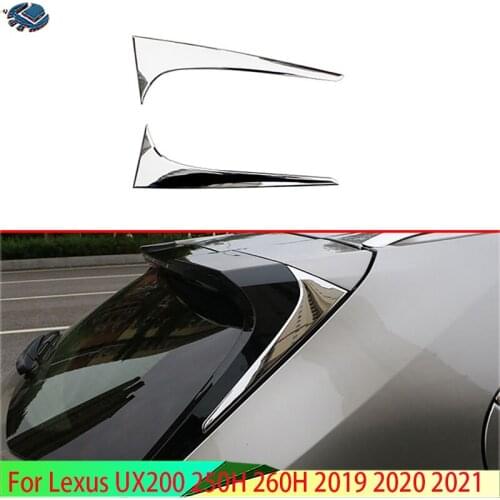 For Lexus UX200 250H 260H 2019 2020 ABS Chrome Side Door Rear View Window Spoiler Cover Trim Insert Garnish Bezel