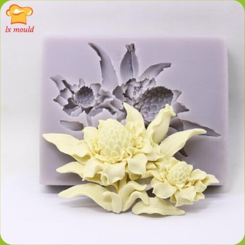 Fortune Flower Head Dry Pais Silicone Mould High-end Pastry Cake Decorating Tools