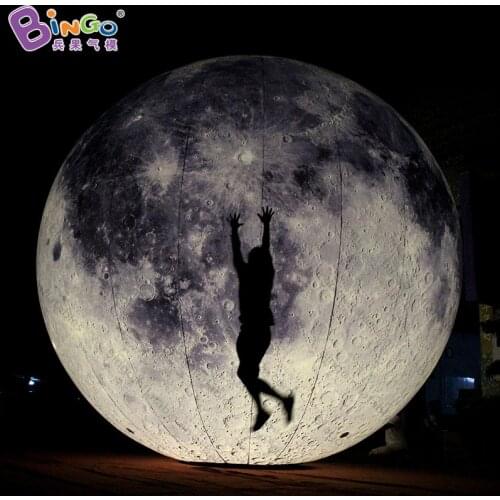 Full Printing 8m Inflatable Moon Balloon Giant Inflatable Moon, Lighting Inflatable Moon Ball for Events with Customized Size