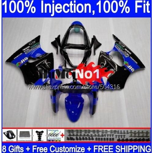 Injection For KAWASAKI 600CC ZZR600 ZX600CC 05 06 07 08 Black Blue 76MC.201 ZZR-600 ZZR 600 CC 2005 2006 2007 2008 Fairing