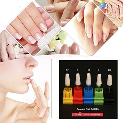 Ceramic Nail Drill Bit For Electric Manicure Machines Pedicure Nail Art Salon Polish Tools Nail Files