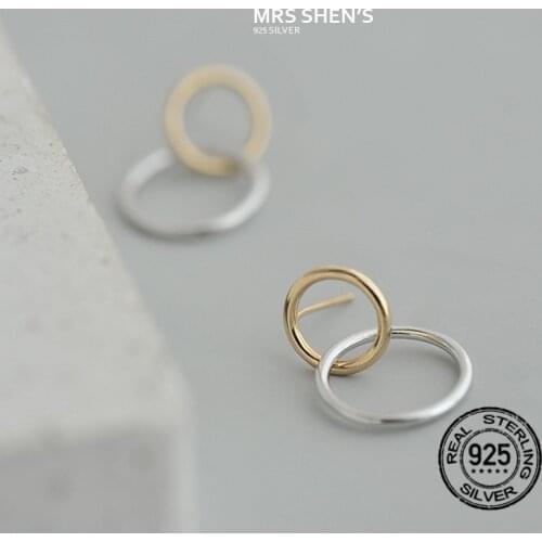 Circle Hoop Earrings For Women 925 Sterling Silver Staggered High Quality Hot Sale Fashion Female Hypoallergenic Jewelry INEFFA