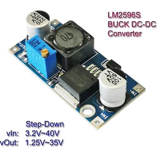 LM2596S DC-DC Buck Converter Vehicle Stabilizers Step-Down Power Supply Module LM2596 Adjustable DC1.25V-35V Voltage Regulators