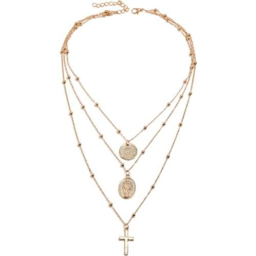 Multilayer golden chain necklace women Fashion jewelry long necklace streetwear Party charm women accessories