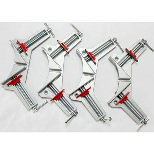 UPGRADES Thicken Aluminium Alloy Ruggedized Woodworking DIY 4PCS/Set Retaining Right Angle Clamp/Clip, 90 Degree Angular Clamp