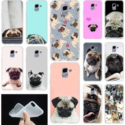 Phone case Soft For Samsung Galaxy J6 J8 J3 J5 J7 J4 Plus 2018 2016 2017 EU Prime Pro Ace Puppies Cubs Dogs Poodle Pug Doggy