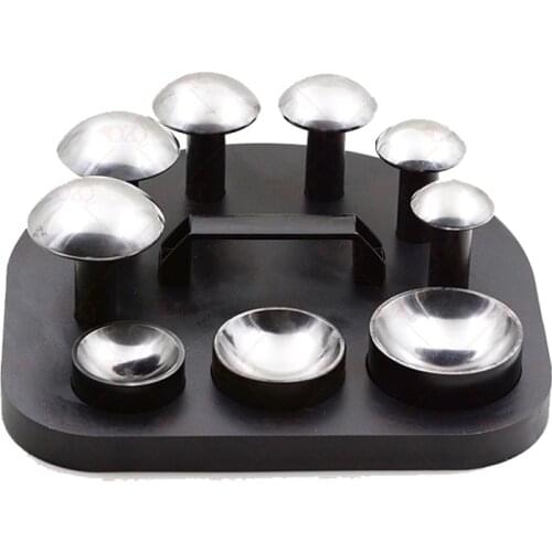 Professional Round Dapping Punch and Forming Block Set 50/57/63/70/76/82MM