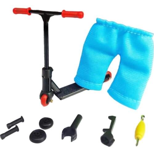 Mini Alloy Finger Scooter Model Set Interactive Finger Toy Novelty Sensory Activity Finger Scooter Skateboard Kit