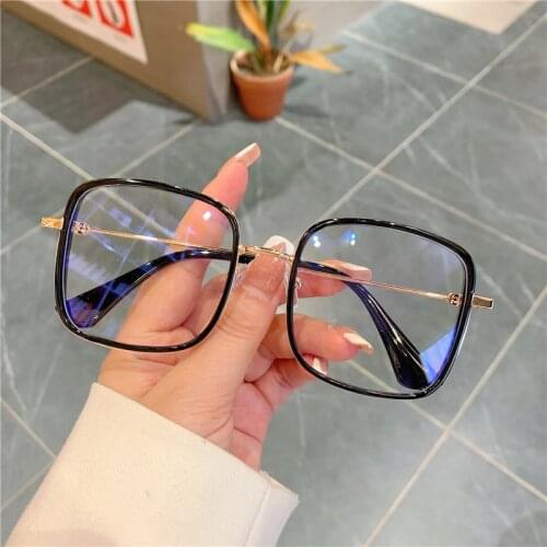 Square Blue Light Blocking Glasses Man And Women Pink Wine Black Square Frame Eyeglasses Fashion Vision Spectacles Wholesale