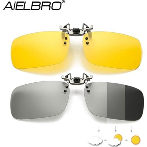 Mens Glasses Photochromic Glasses Polarized Clip on Sunglasses Night Driving Polarizing Glasses 2020 Fishing Clip on Glasses