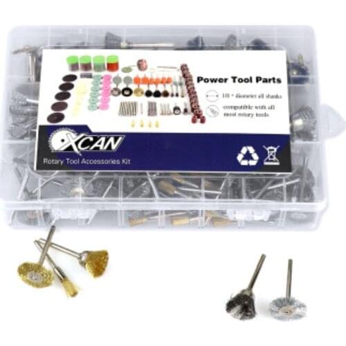 138pcs 3.175mm Electric grinder accessories polishing dust removal oxidation coating steel wire polishing brush flat brush