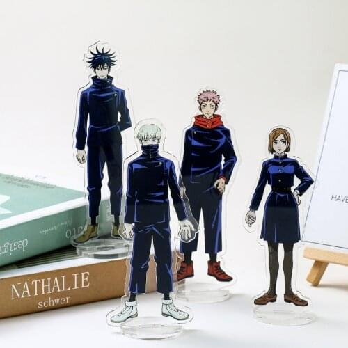Anime Jujutsu Kaisen Cosplay Props 15cm Acrylic Gojo Satoru Bear Toge Inumaki Figure Stand Model Plate Gift Cosplay Accessories