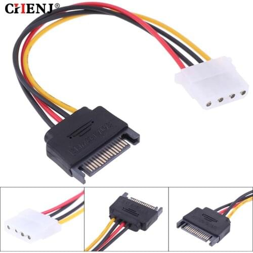 SATA TO IDE Power Cable 15 Pin SATA Male to Molex IDE 4 Pin Female Cable Adapter
