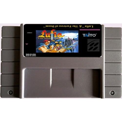 Save File Lufia & The Fortress of Doom NTSC 16 Big Gray Game Card For USA Version Game Player