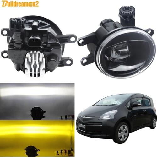 Fog Light Assembly 30W 8000LM Car Front Bumper LED Fog Lamp DRL Daytime Running Light 12V For Toyota Ractis MPV 2007 2008 2009