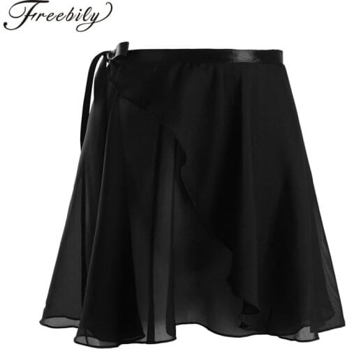 High Quality Adult Women Chiffon Dance Skirt Ballet Tutu Gymnastics Skate Wrap Skirt Girls Basic Practice Ballet Skirt Dancewear