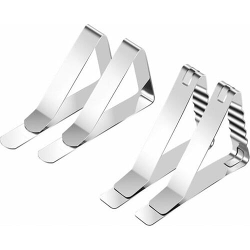 6Pcs /pack Stainless Steel Tablecloth Fixing Clip Wedding Promenade Table Cover Clip Non-slip Holder Fixing Buckle