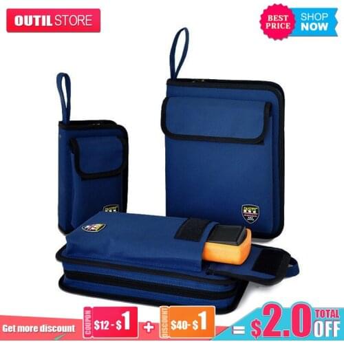 Hard Plate Professional Electricians Tool Bag Multifunctional Storage Organizer Kit Pouch Toolkit Electrician Instrument Cases