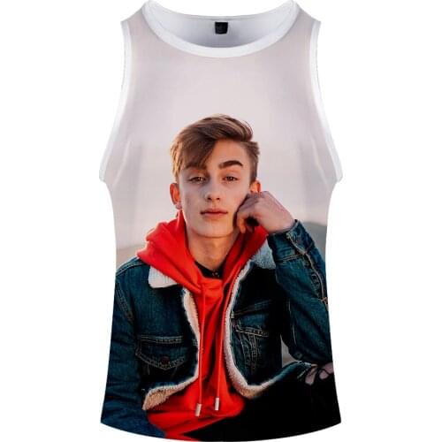 WAMNI Johnny Orlando Fashion Unisex Hip Hop Sleeveless Vest Harajuku Street Polyester Fabric Hip Fashion Leisure Sports Vest