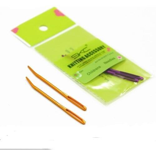 2/4/6Pcs Yarn Needle with Big Eye Bent Tip Tapestry Needles Large Eye Blunt Weaving Needles Set Sewing Darning Needle Bent