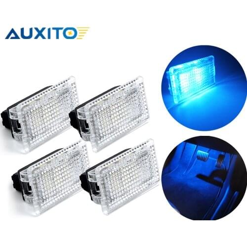 4Pcs LED Car Interior Atmosphere Lights For Tesla Model 3 X S Automotive Footwellls Lamp Glove box Puddle Light Bulbs White Bule