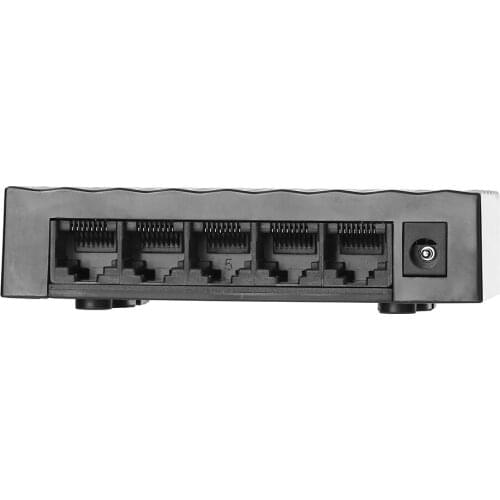 5 Port Gigabit Switch 10/100/1000Mbps RJ45 Desktop Ethernet Network Switch HUB with Power Adapter for Home School Dormitory