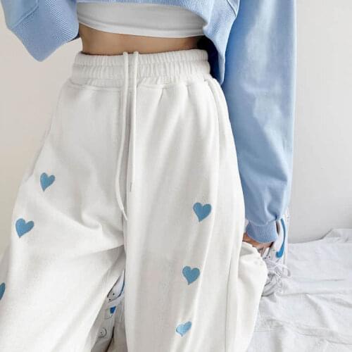 2021 Spring Autumn New Pants Female Students Korean Harajuku Loose Casual Plus Fashion Streetwear Women Goth Sweatpants Trousers
