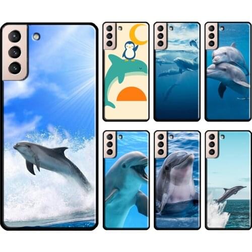 Sea animal cute dolphin Phone Cover For Samsung Galaxy S21 S20 Ultra Note 20 Note 10 S8 S9 S10 Plus S20 FE Case