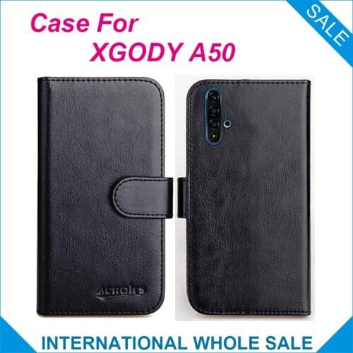 XGODY A50 Case 6 Colors Flip Slots Leather Wallet Cases For XGODY A50 Cover Slots Phone Bag Credit Card