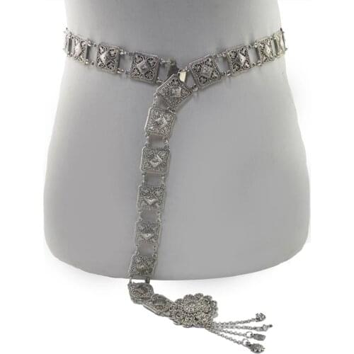 Gypsy Turkish Women Vintage Metal Tassel Dance Bohemian Belly Waist Body Chain Dress Belt Festival Beach Body Jewelry