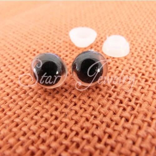 12mm round plastic clear toy eyes +washers/100pcs (not 100pair)/#dth