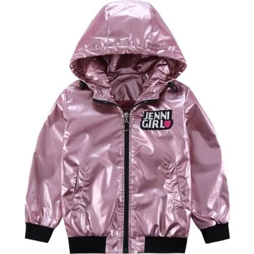 INS HOT Girls Jacket 4-13 Years Old Labeling Letter Hoodies Spring and Autumn Coat Online Celebrity Clothes Bright Color