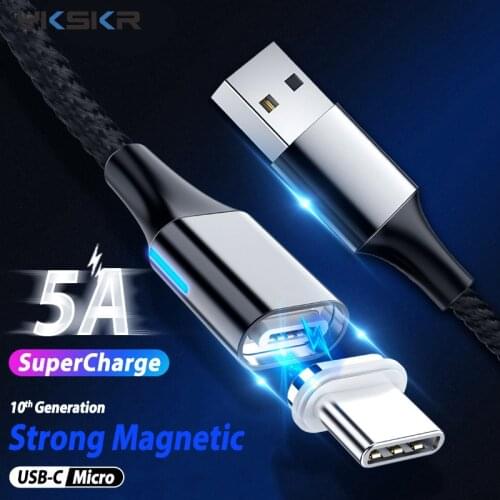 5A LED Magnetic Cable Quick Charge Type C Cable 3 in1 Magnetic Charge Fast charging For iPhone 11 X Xs Xr Huawei P40 Samsung S20