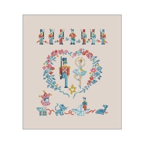 WY Lovely Counted Cross Stitch Kit Ornament Santa Claus Father Snowman Snowmen Gift Fairy Tale series firm tin soldier