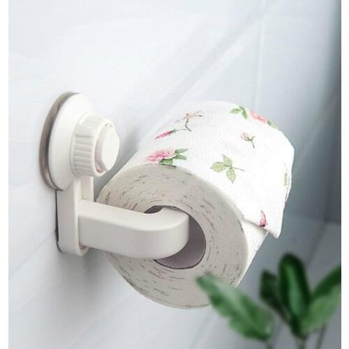 Suction 1PC Cup Rack Kitchen Bathroom Storage Waterproof Moisture Proof Towel Accessories Shelf Toilet Paper Holder Wall Mounted